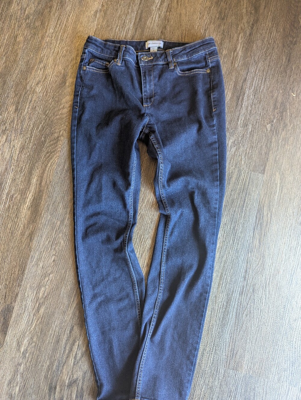 liz Claiborne Women's Dark Blue Stretch Jeans Size 4